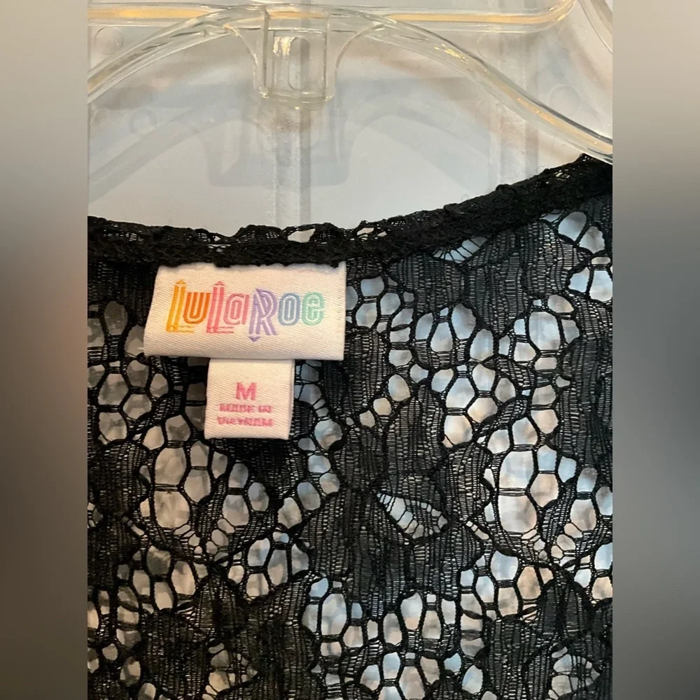 LuLaRoe | Elegant Black Lace Duster Cardigan Medium JOY